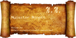 Nyisztor Ninett névjegykártya